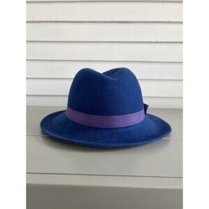 Purple Wool Fedora Hat w/Matching Band Made in the USA